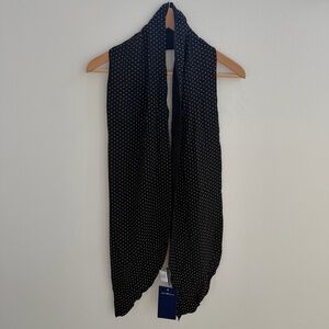 Brandy Melville Black Polka Dot Scarf Shawl Wrap NWT